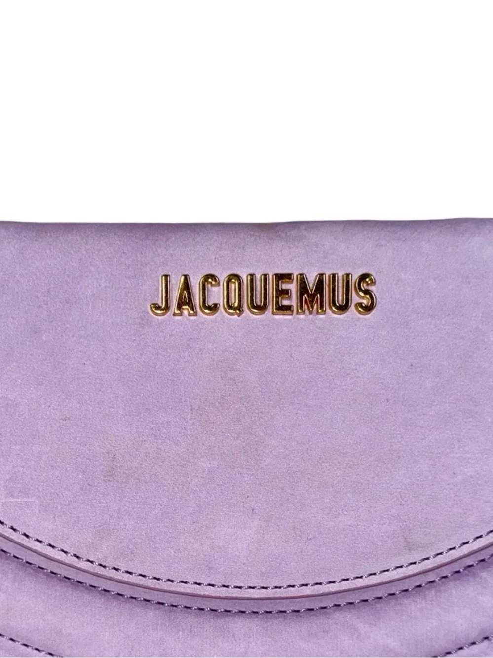JACQUEMUS “LE SAC ROND” HANDBAG IN LAVENDER SUEDE - Picture 4 of 10